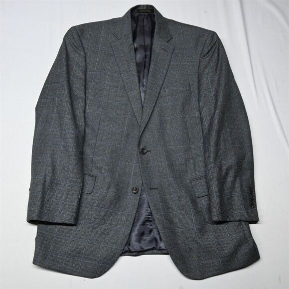 Jos A Bank Reserve 44L Ethomas Wool Cashmere Plaid Blazer Suit Jacket Sport Coat